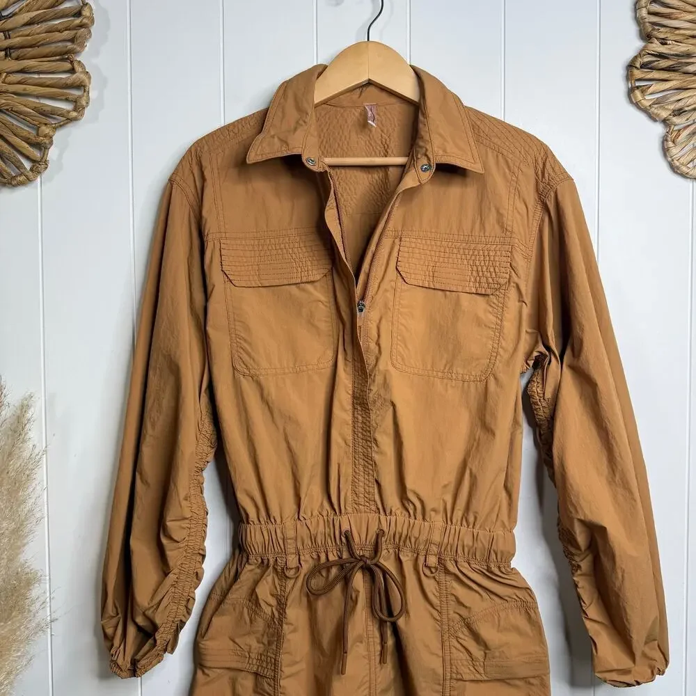 Free People romper activewear shortsie onesie jumpsuit gorpcore utility XS